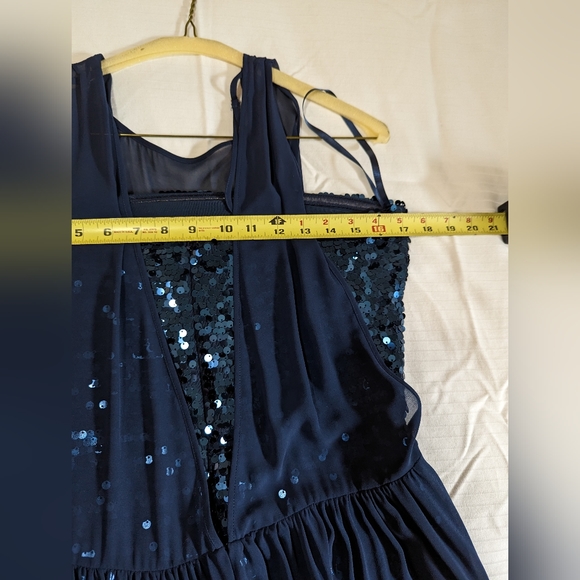 BCBG MaxAzria Katrine Blue Sparkle Party Dress s: 12 - Picture 8 of 16